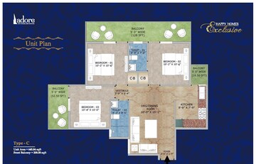  3 BHK Apartment at Adore Happy Homes Exclusive, Sector 86 – for Sale