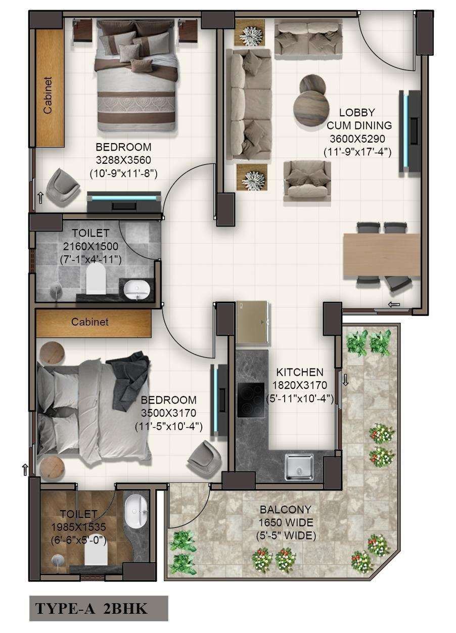 advitya homes apartment 2 bhk 603sqft 20214223124250