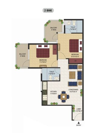  2 BHK Apartment at Agrasain Spaces Aagman, Sector 70 – for Sale
