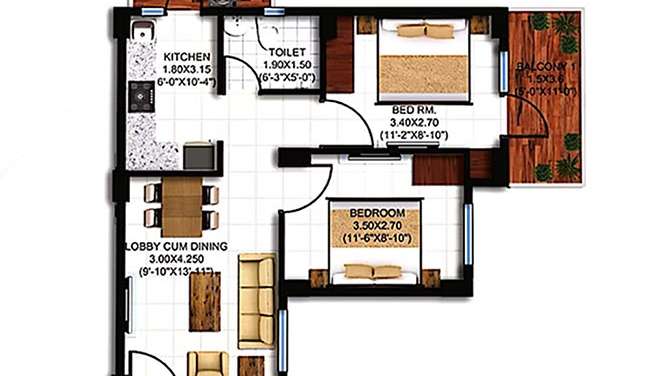 agrasain spaces aagman phase 2 apartment 2 bhk 487sqft 20202708102709