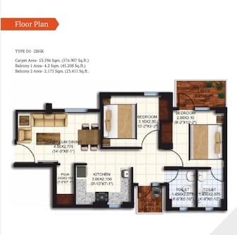 2 BHK Apartment For Resale in Agrasain Spaces Aagman Phase 2 Sector 70 Faridabad  7384773