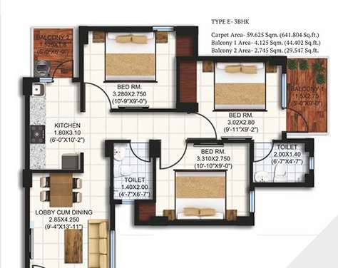 agrasain spaces aagman phase 2 apartment 3 bhk 642sqft 20202608102644