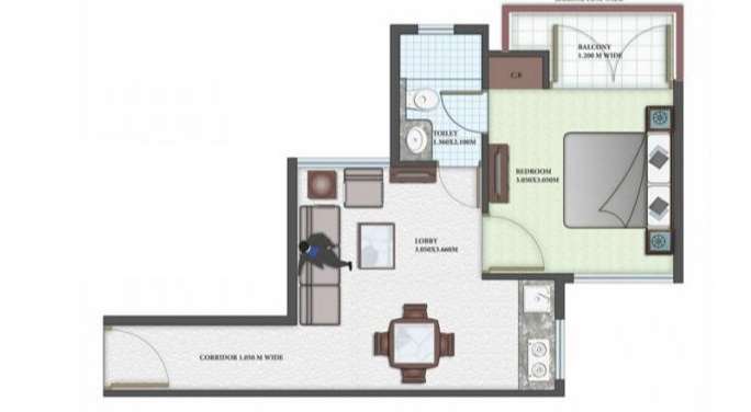 auric city homes apartment 1 bhk 357sqft 20201607131641