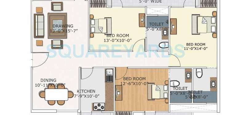 blue solitaire apartment 3bhk 1650sqft 1