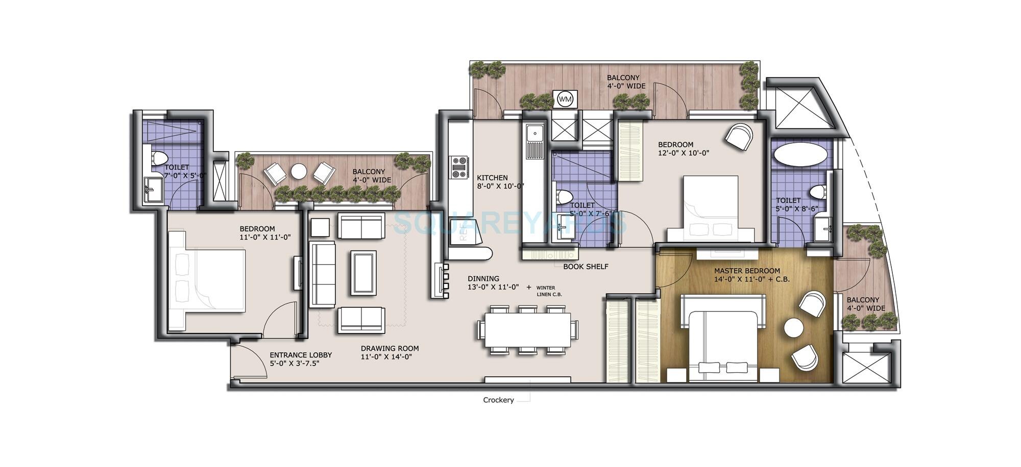  3 BHK Apartment at BPTP Discovery Park, Sector 80 – for Sale