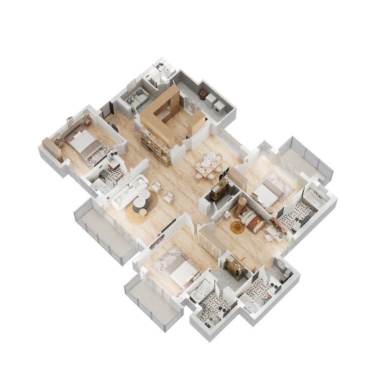 bptp grandeura apartment sq 4bhk 2795sqft 1