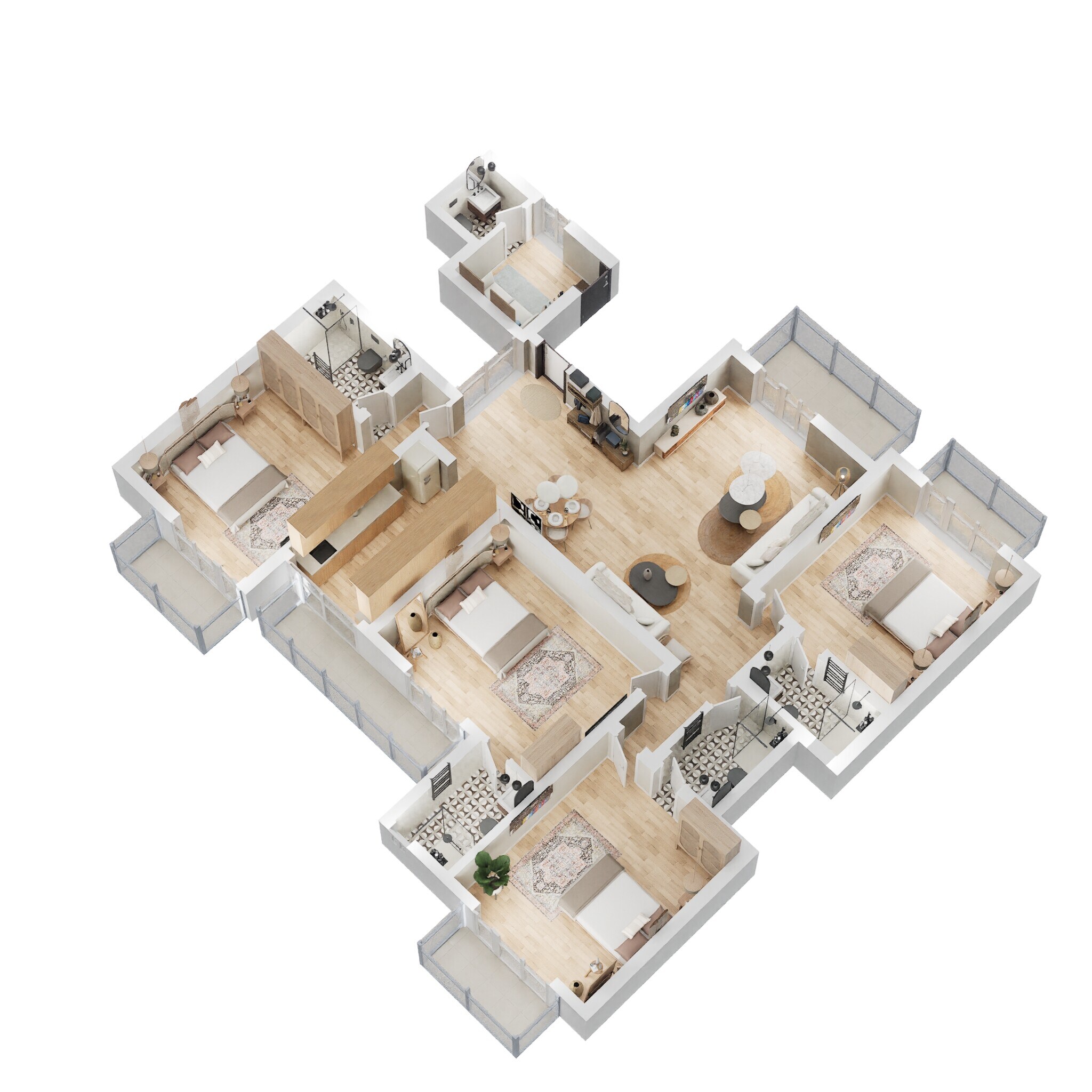 Floor plan of 4 BHK Ind Floor - 2067 sq. ft. in BPTP Park 81, Faridabad