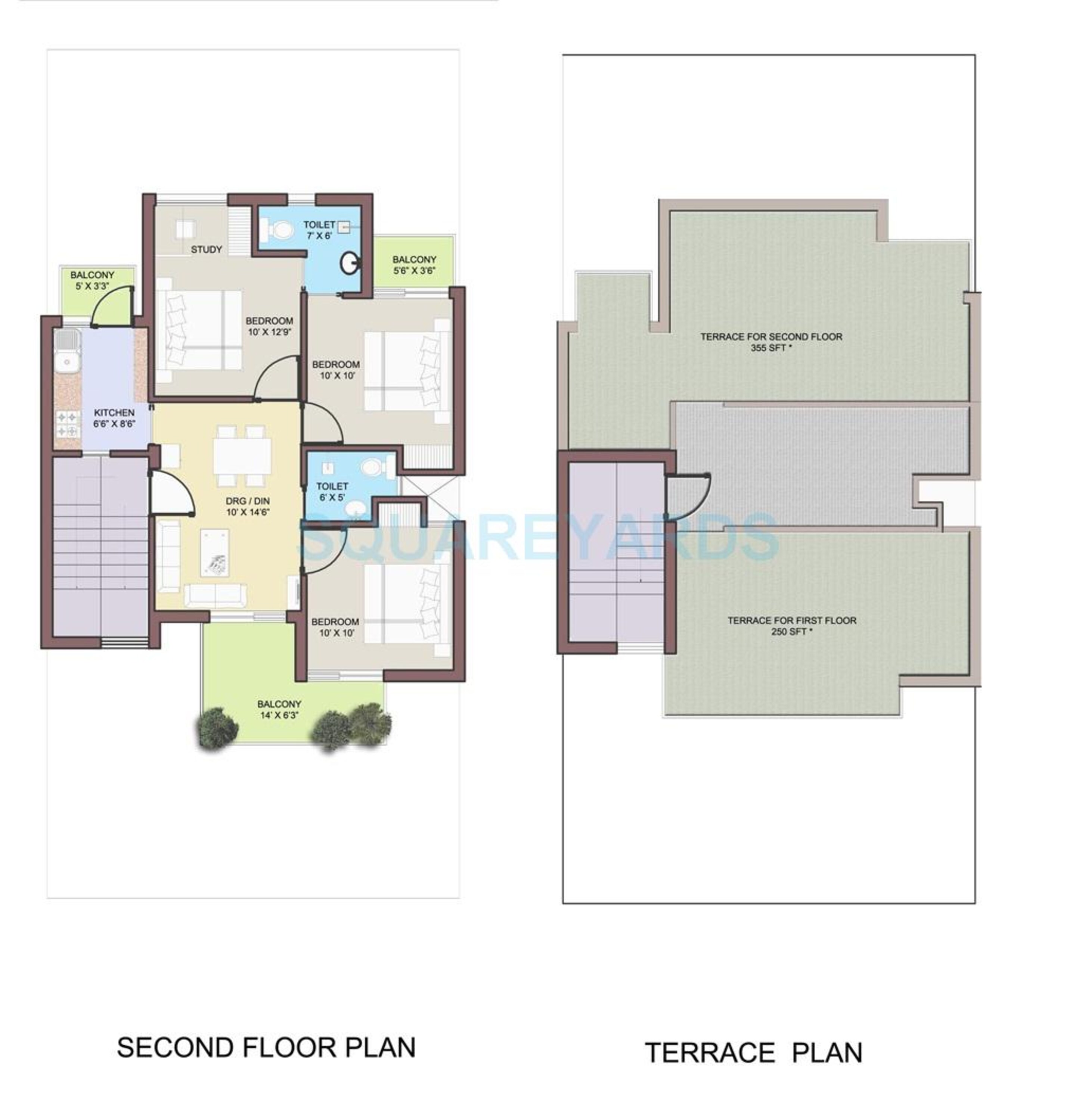bptp park elite floors independent floor 3bhk sf 876sqft 1