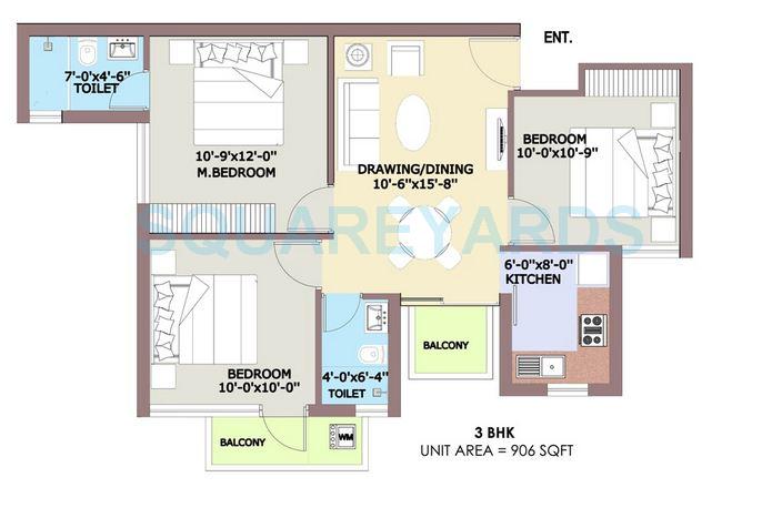 Other, bptp-park-elite-premium 3 Bedroom 906 Sq.Ft. Apartment In Sector 84 Faridabad 9190238