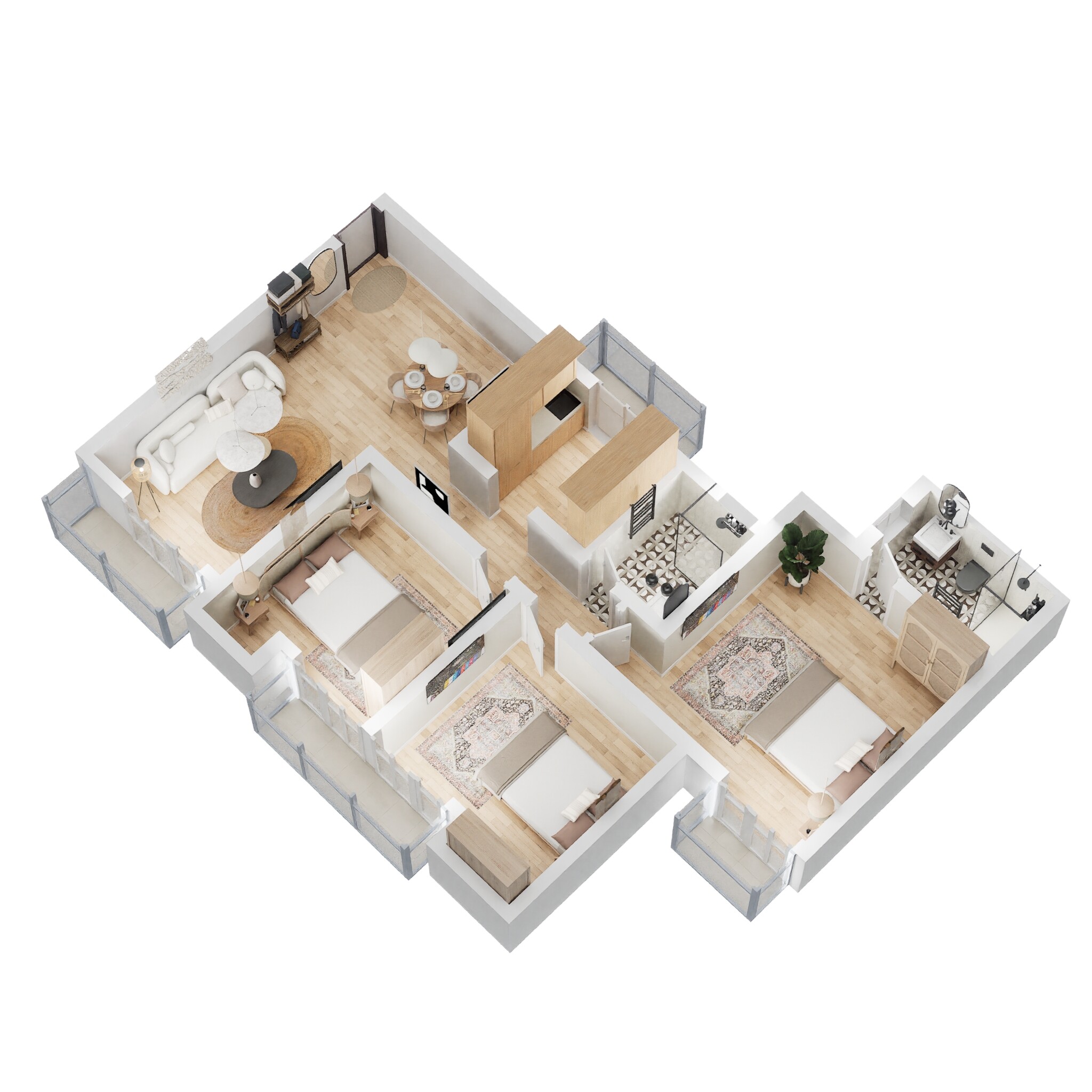 3 BHK 1458 Sq. Ft. Apartment