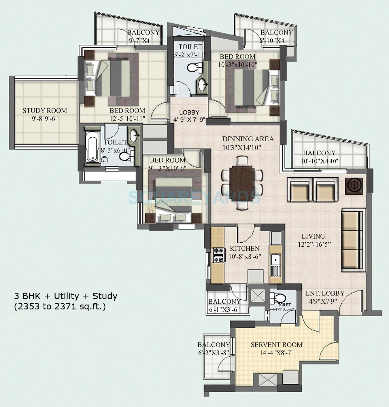 Other, bptp-princess-park 3 Bedroom 1356 Sq.Ft. Apartment In Sector 86 Faridabad 9209802