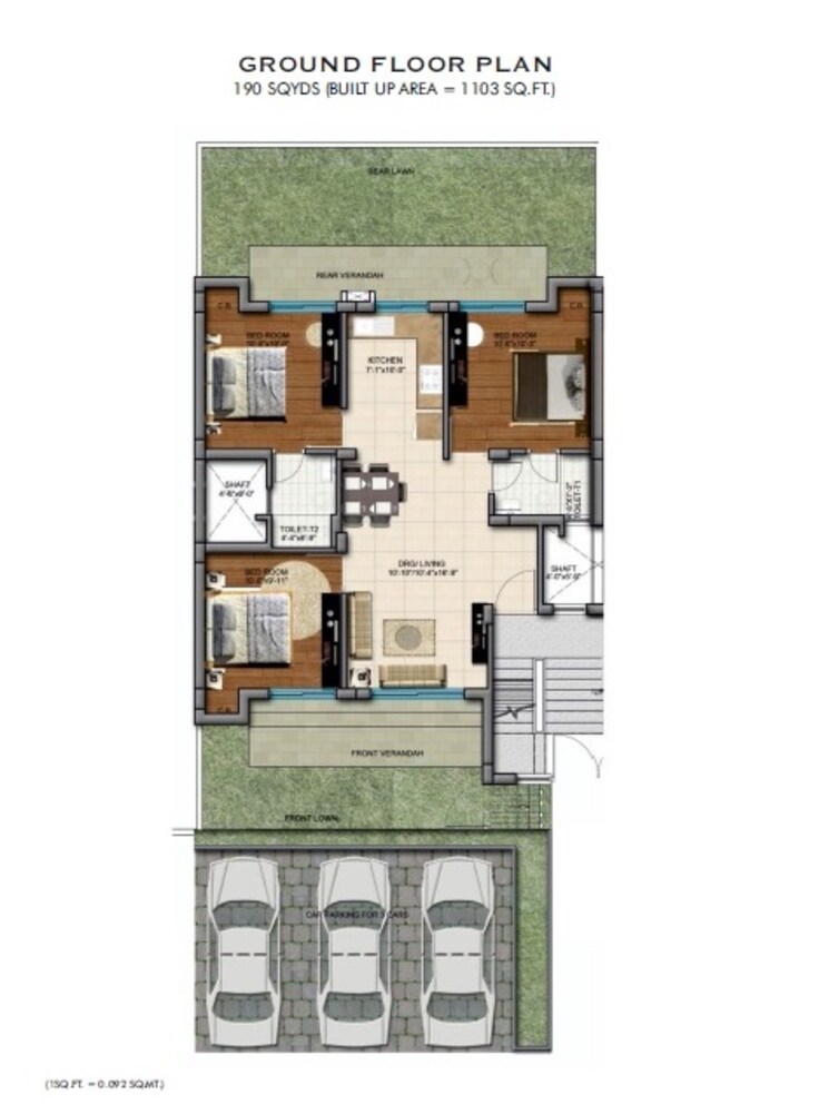 Other, bptp-parkland-pride-phase-2 3 Bedroom 1103 Sq.Ft. Apartment In Sector 77 Faridabad 8938877