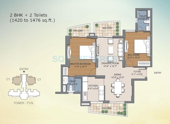 2 BHK Apartment For Rent in BPTP The Resort Sector 75 Faridabad  7765610