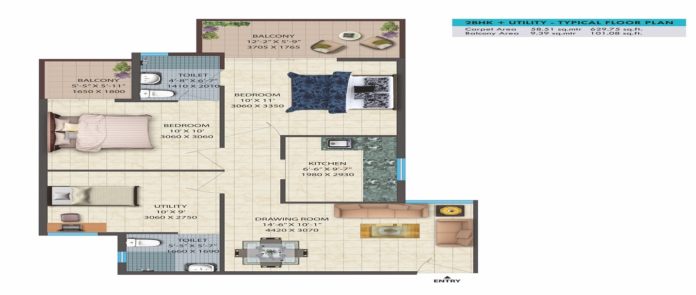  2 BHK Apartment at Conscient Habitat 78, Faridpur – for Sale