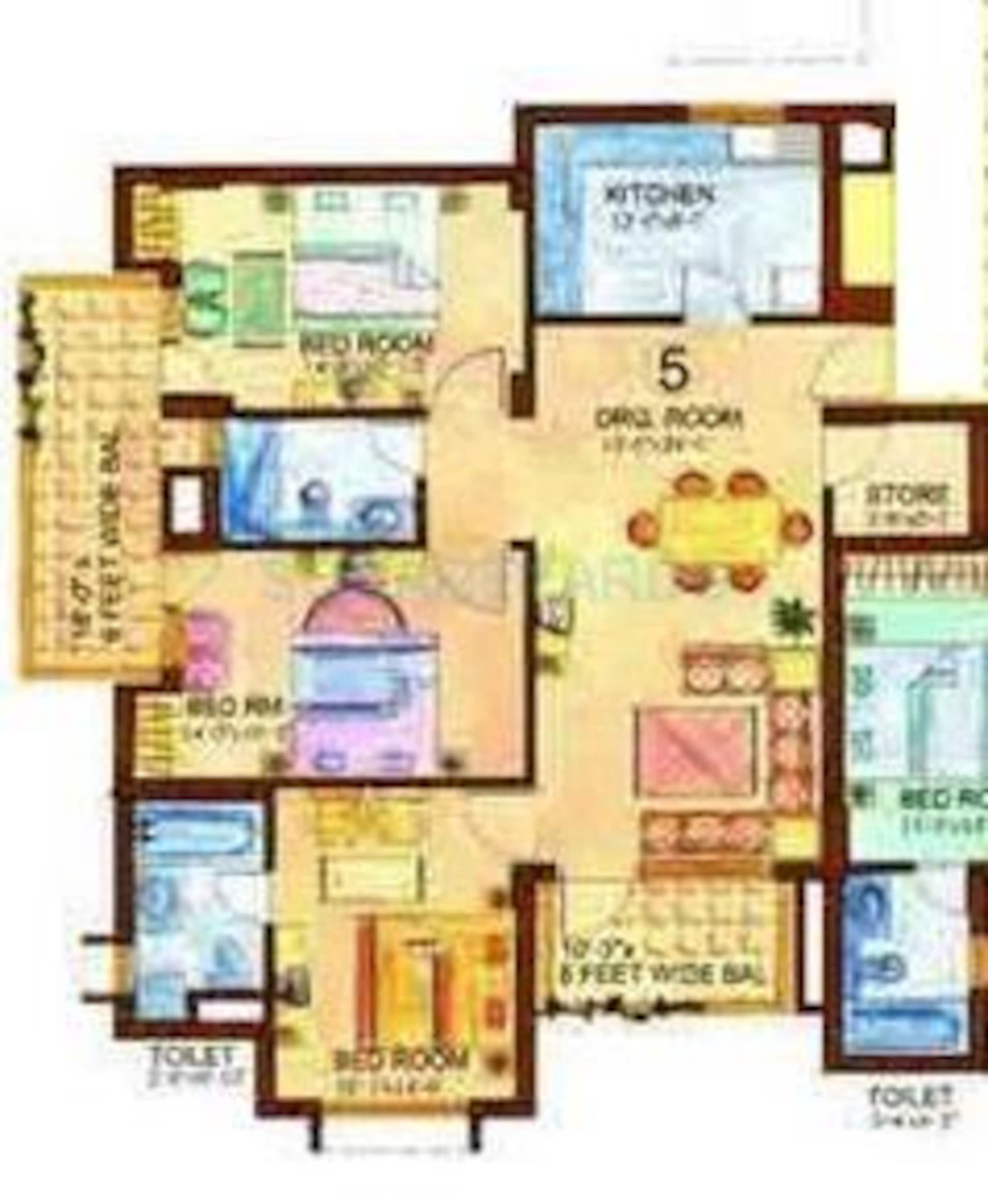 eros charmwood village apartment 3bhk 1635sqft 1