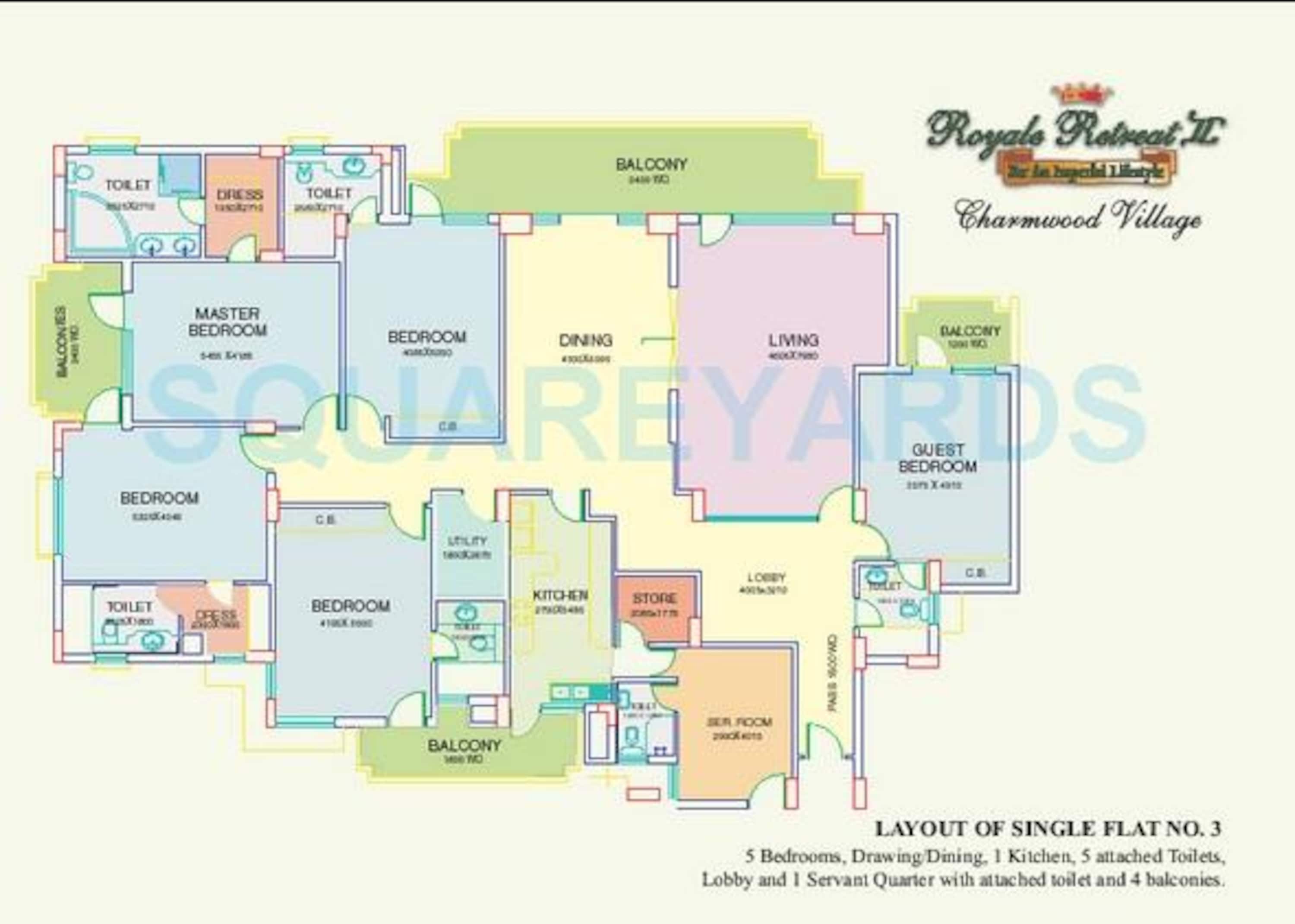 eros charmwood village apartment 5bhk sq 4400sqft 1