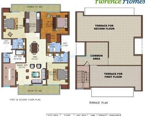 ferrous florence homes ind floor 3bhk ff 1973sqft 1