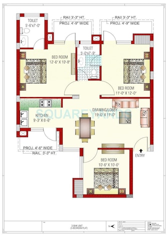 3 BHK Apartment For Resale in Gpm Bloosom Greens Sector 63 Faridabad  6537984