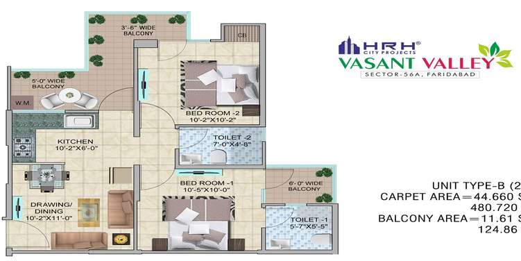 hrh city vasant valley apartment 2 bhk 480sqft 20203005133003
