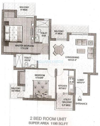 klj espana apartment 2bhk 1190sqft 1