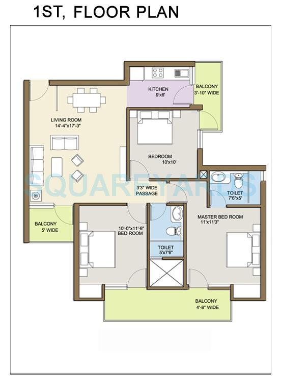 klj platinum floors independent floor ff 3bhk 1112sqft 1