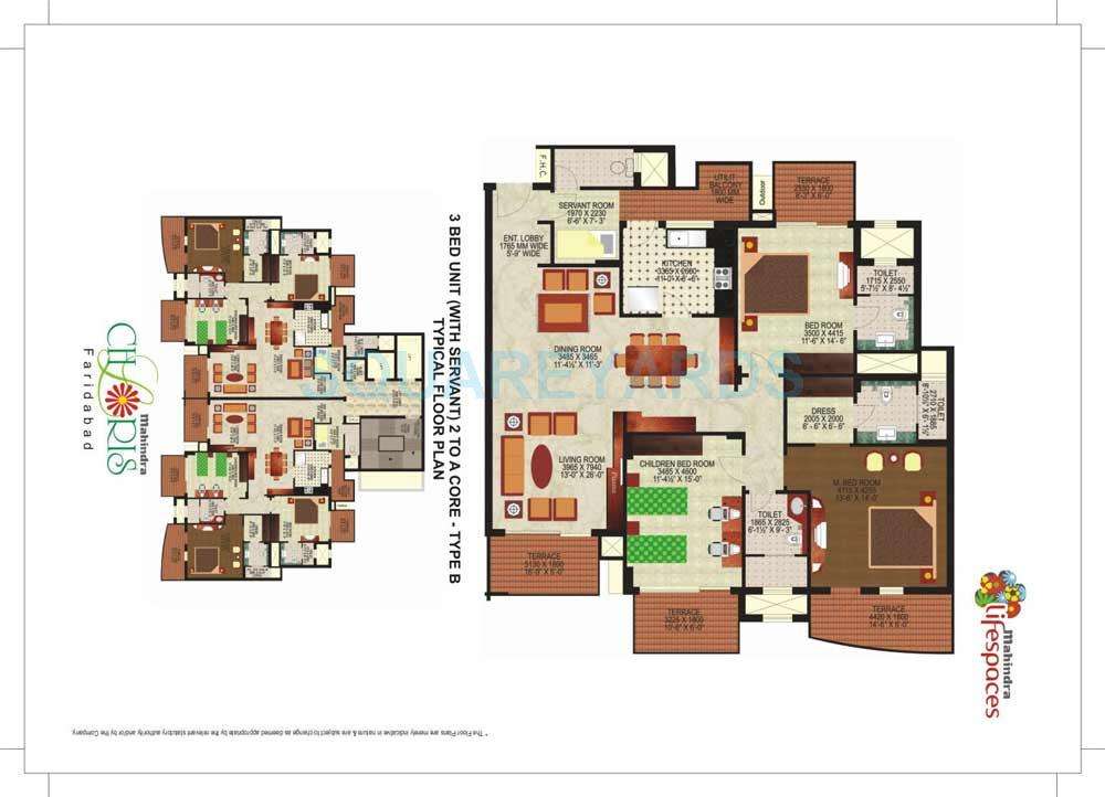 mahindra lifespaces chloris apartment 3bhk sq 2400sqft 1