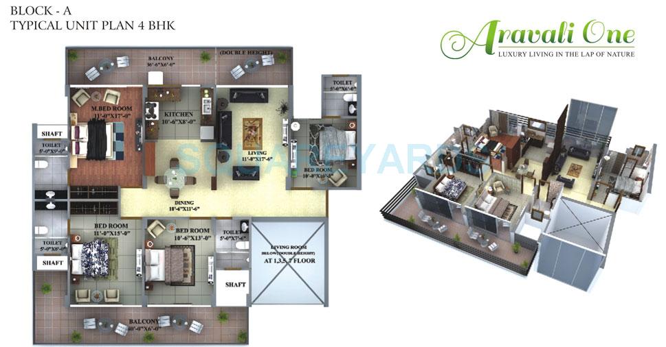 4 BHK 2160 Sq. Ft. Apartment