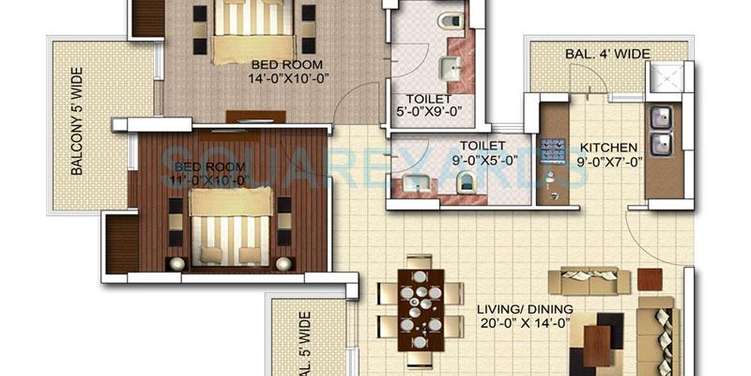 mgh mulberry county apartment 2bhk 1220sqft 1