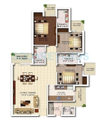 3 BHK Apartment For Resale in MGH Mulberry County Sector 70 Faridabad  8042285