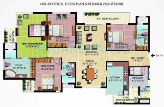 4 BHK Apartment For Rent in Omaxe Heights Sector 86 Faridabad  7545305