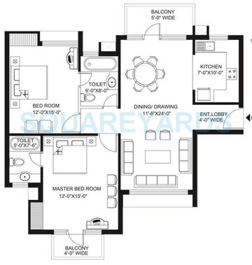  2 BHK Apartment at Omaxe Hills, Sector 43 – for Rent