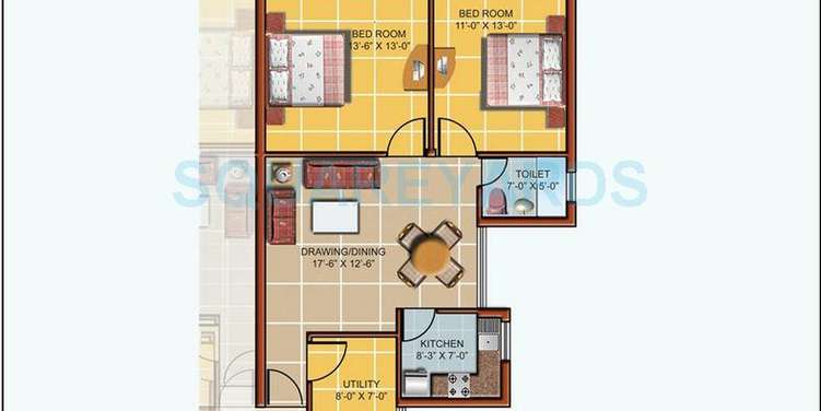 omaxe new heights apartment 2bhk 1100sqft 1