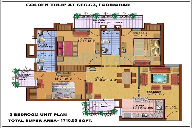 3 BHK 1710 Sq. Ft. Apartment