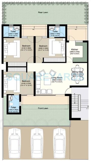  3 BHK Apartment at Puri Vip Floors, Sector 81 – for Rent