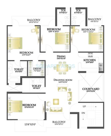  4 BHK Apartment at Rps Palms, Sector 88 – for Rent