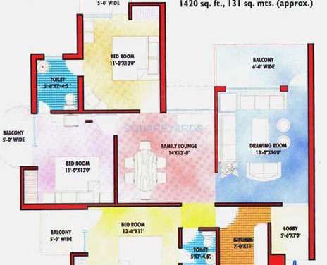 saffron kanishka tower apartment 3bhk 1420sqft 1