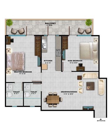  2 BHK Apartment at Sarvome Shree Homes Phase 2, Sector 45 – for Sale
