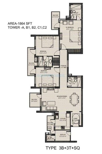  3 BHK Apartment at Umang Summer Palms, Sector 86 – for Rent