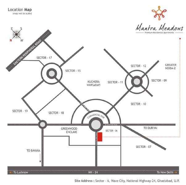 adarsh mantra meadows project location image1
