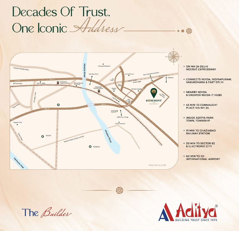 Aditya Rosemont Residency Location Image