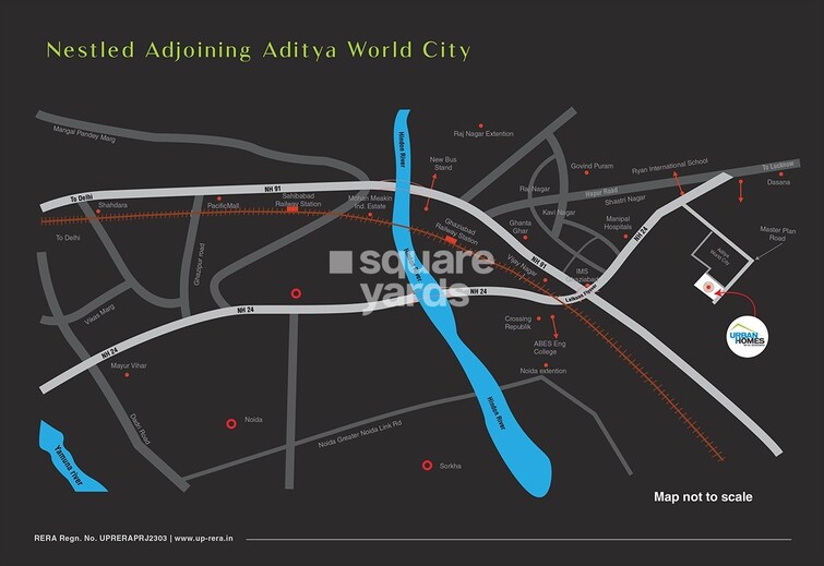 Aditya Urban Homes Location Image