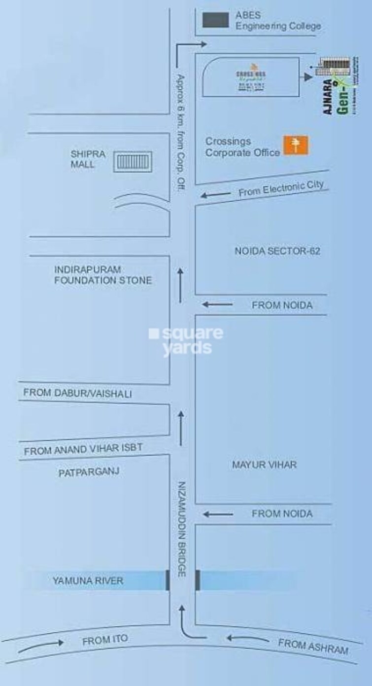 Ajnara Gen X Location Image