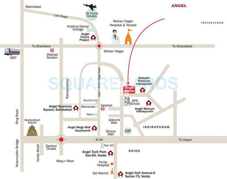 Angel Jupiter Location Image