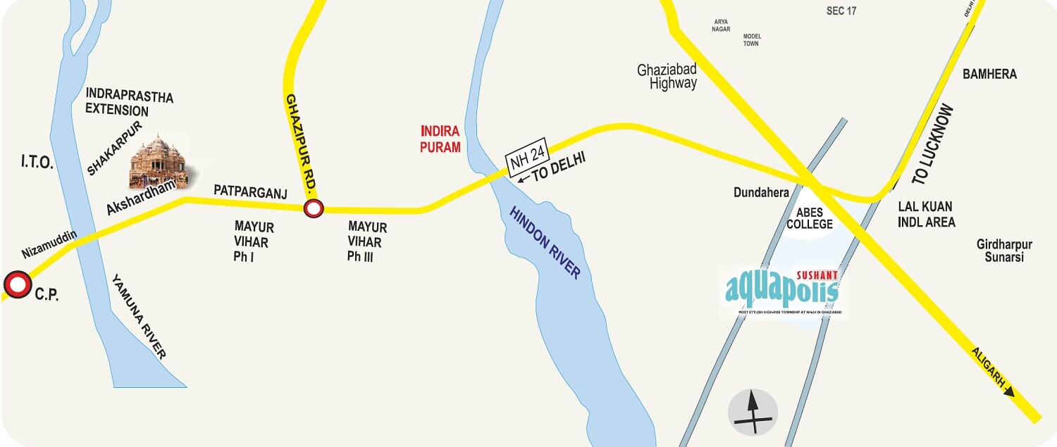 Ansal Api Aquapolis Location Image