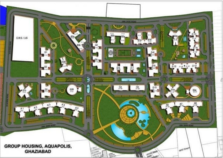 Ansal-Api-Aquapolis_a drawing of a car with a cartoon character on it