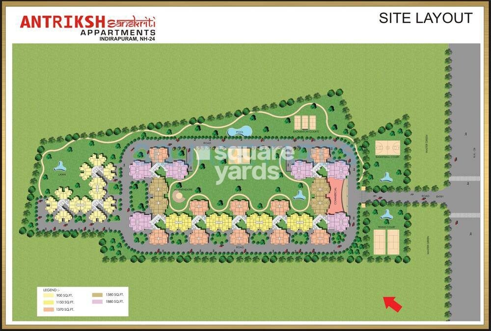 Antriksh Sanskriti Apartment Master Plan Image