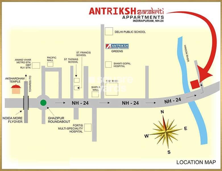 Antriksh Sanskriti Apartment Location Image