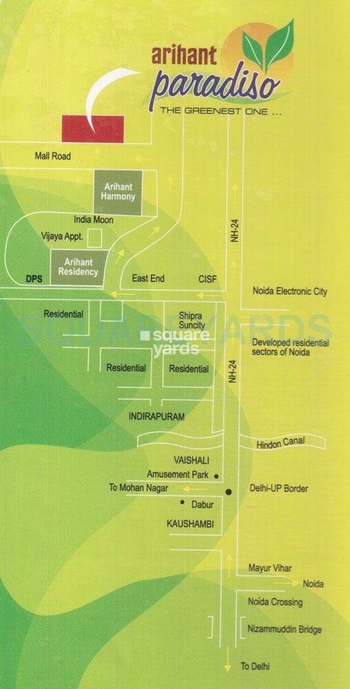 Arihant Paradiso Location Image