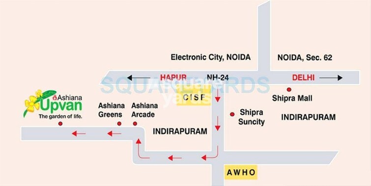 Ashiana Upvan Location Image