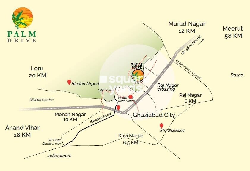 Indus Palm Drive Location Image